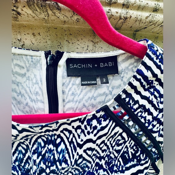 SACHIN + BABI Inkblot Print Shift Dress ✨ Size 2 - Picture 5 of 10